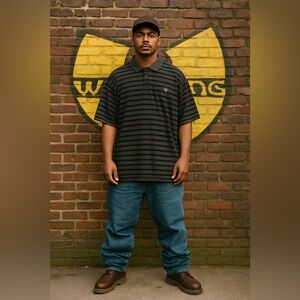 Vintage Enyce Striped Polo Shirt (3XL) Diddy